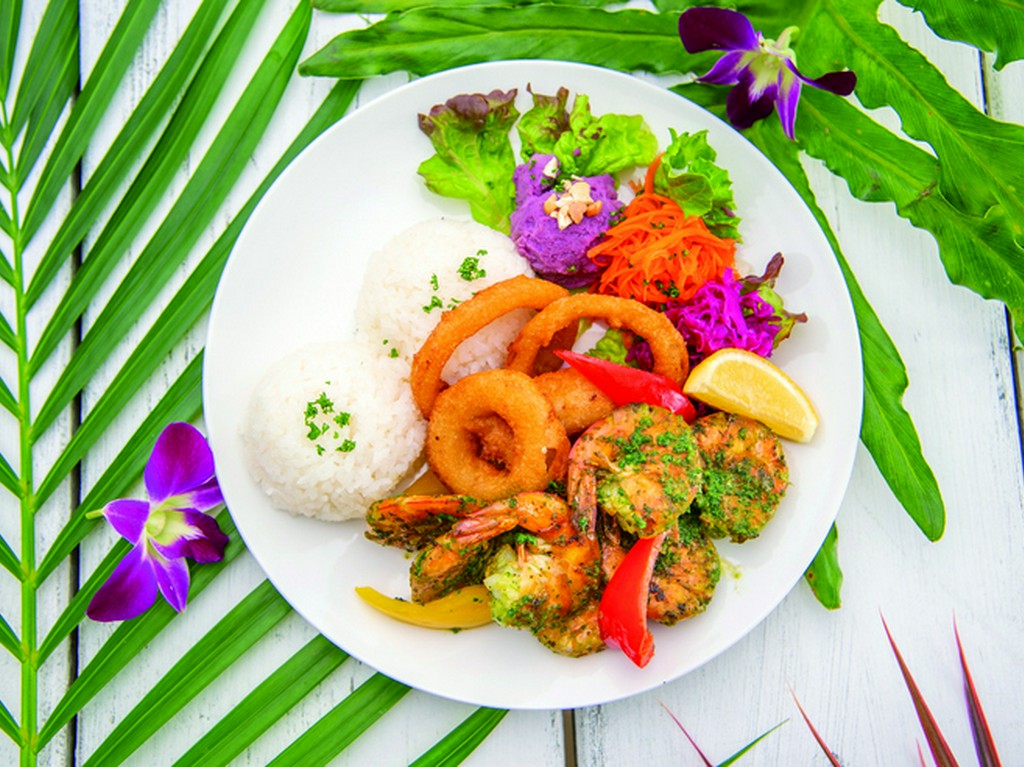 ガーリックバターシュリンププレート&セミブッフェ