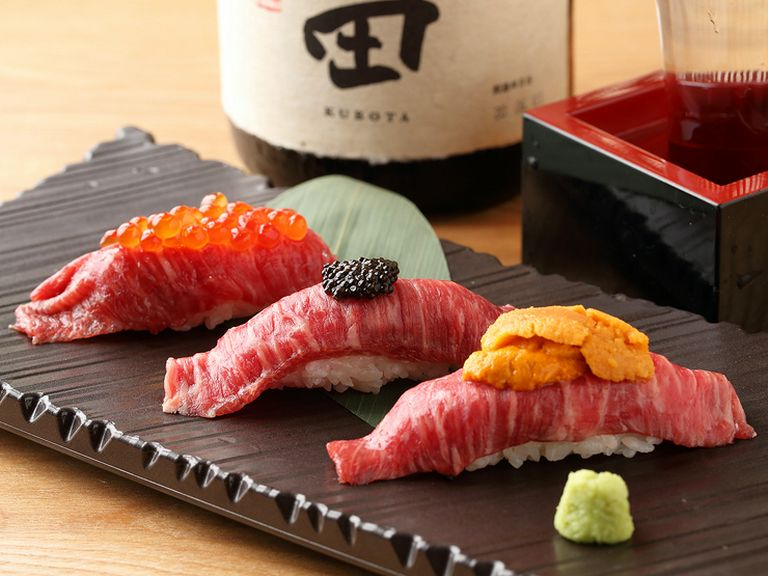 肉の旨みを堪能する『和牛肉寿司』
