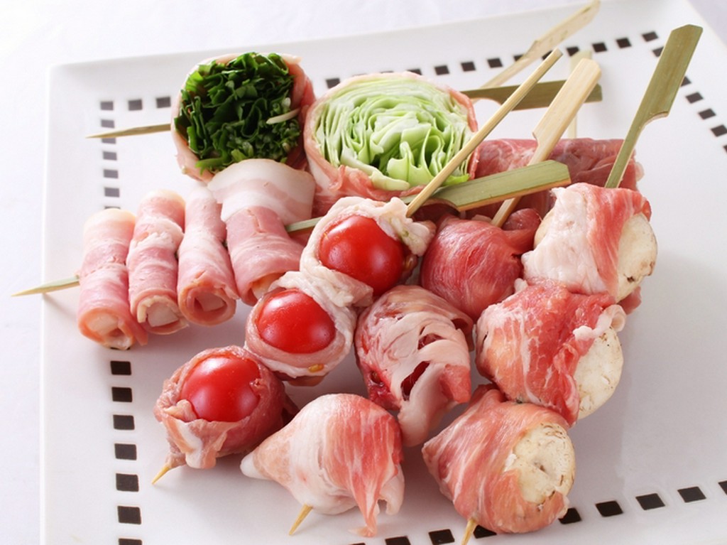 こだわりの野菜巻き串