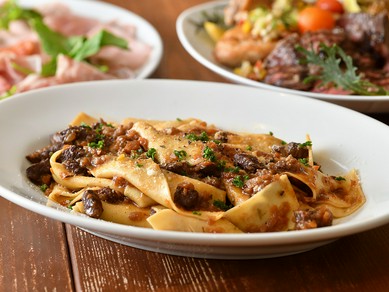 ヒトサラコースメニュー『鴨のラグー・パッパルデッレ』