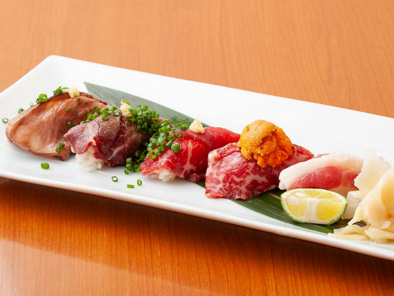 ここでしか味わえない桜肉寿司『おまかせ5貫』