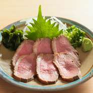 数量限定！ジューシーで味わい深い『鴨たたき』