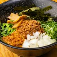 〆におすすめの『あかふじ特製肉味噌油そば』