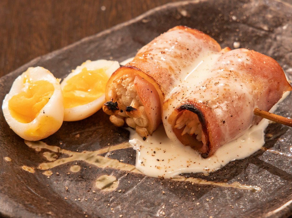 和と洋が融合した一品『カルボナーラ串』