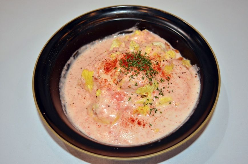 オムライス明太クリーム