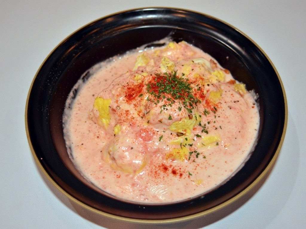 オムライス明太クリーム