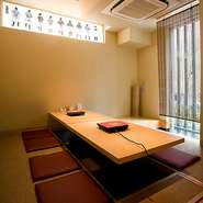 少人数での食事会や宴会にも最適。