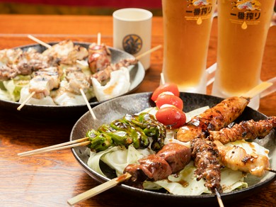 まずはこちら。おまかせ焼き鳥の『盛り合わせ』