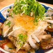 ・おろしポン酢
・柚子胡椒炒め

※写真はおろしポン酢