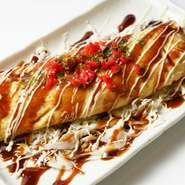 豚肉をクルッと玉子で巻いてあります！