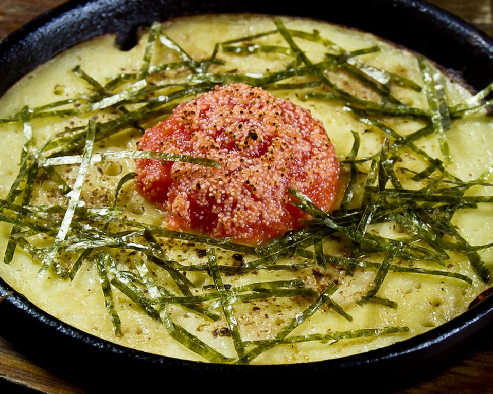 山芋のふわとろ焼き明太子のせ