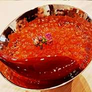 Salmon roe pickled in soy sauce