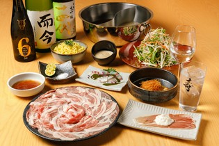 政次由宇監修の『《福》厳選国産豚しゃぶしゃぶコース』