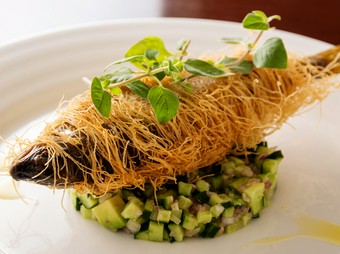 高知県 安田川 アユのコンフィ カダイフ包み揚げ(一尾)