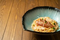 当店の顔メニューの一つです。味よし見栄えよしのパスタです！初めてご来店される方はこちらのパスタをぜひ食べてみて欲しいです！！