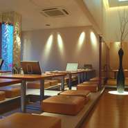 団体様向けテーブル掘り炬燵席