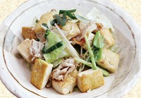 ヘルシーな島豆腐と
野菜の炒め物。