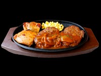 みんな大好きプリプリ食感のエビフライとステーキのちょっと贅沢なコンボメニュー。