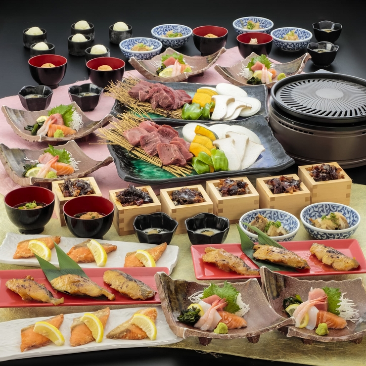 6/17~ [Summer Party] Mountain and Sea Course | 9 dishes including aged lean beef steak + 2 hours all-you-can-drink for 5,000 yen