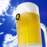 味や香りを新鮮に保つクリーミーな泡。麦の旨み、さわやかな後味のバランスが絶妙です。

生小：400円
生中：600円
生大：1,000円