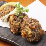 沖縄のもずくをカリッとした食感のかき揚げにしました！