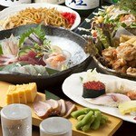 選べるメイン＆〆もの♪2時間飲み放題と握り寿司や逸品料理も付いて､とっても豪華なご宴会コースです♪