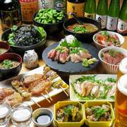 歓送迎会にぴったりな飲み放題付きコースございます！
１0名様から貸切も可能です！
ご相談ください♪
新型コロナウイルス感染症対策を行なっております。