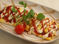 豚平焼き：豚ソテーのオムレツ風