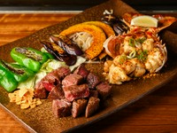 和牛フィレステーキ180g・ロブスター・野菜焼き