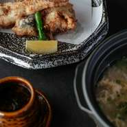 ふぐから揚 / 茶碗蒸 / ふぐ雑炊の３品となります。