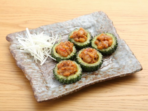 ゴーヤーの肉味噌詰め