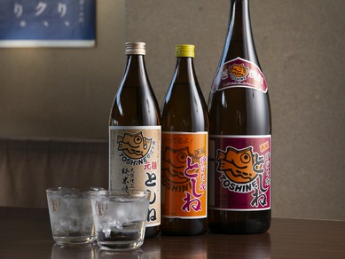 珍しい【としね】オリジナルの焼酎も用意