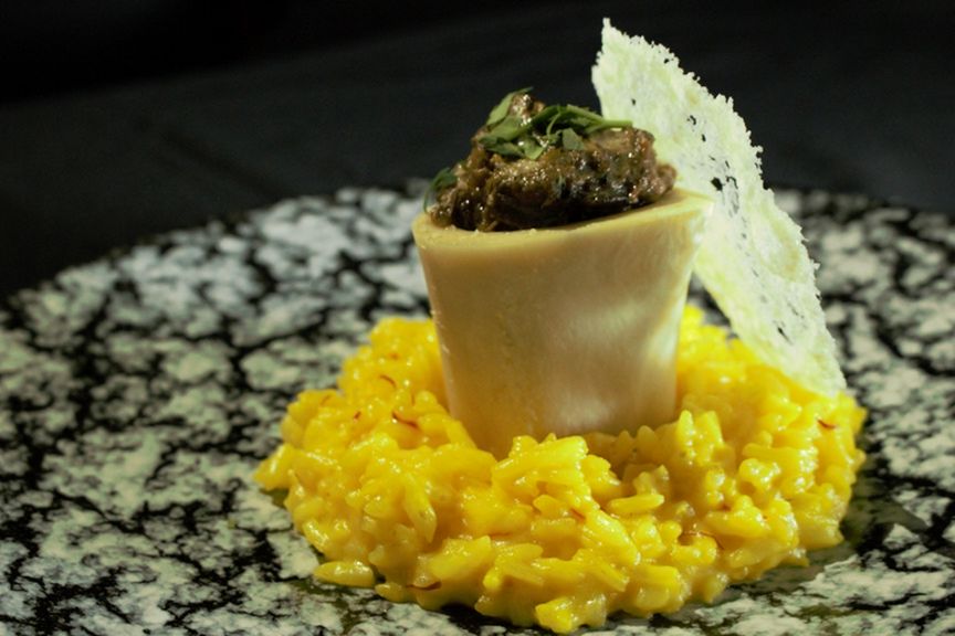 リゾット アッラ ミラネーゼ コンロッソブーコ