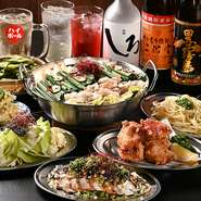 飲み会・季節のイベントには、飲み放題付きコースをぜひ