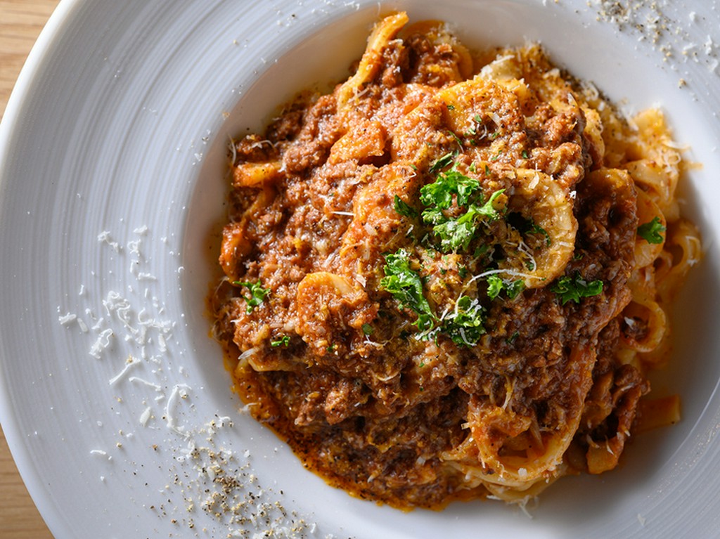 和牛ひき肉で作ったボロネーゼ
