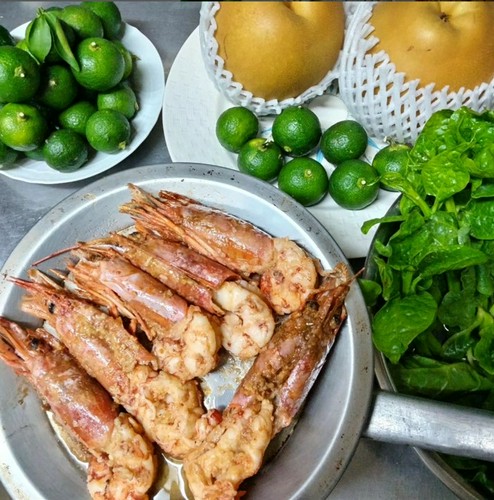 アカエビのオリーブオイル焼