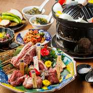 国産羊と外国産羊の食べ比べができるコース（2時間）