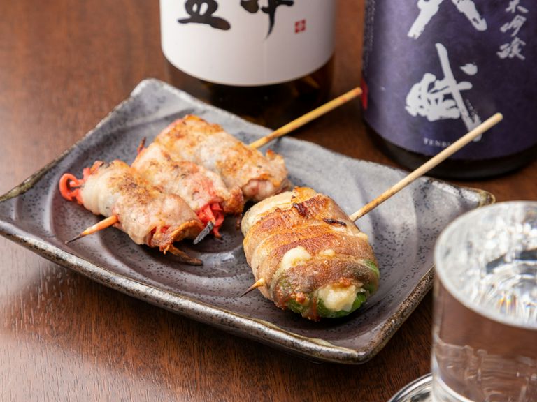 ピーマンチーズ、紅しょうが肉巻き