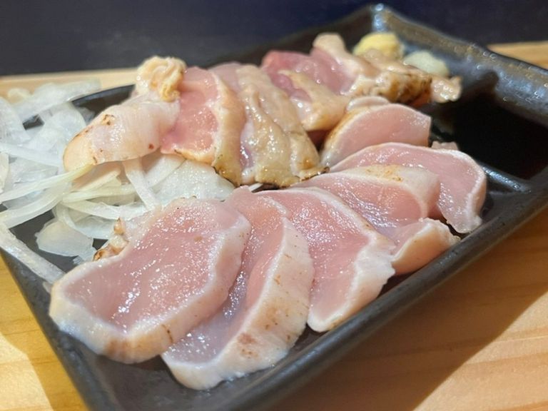 薩摩赤鶏2種(もも、むね)のたたき