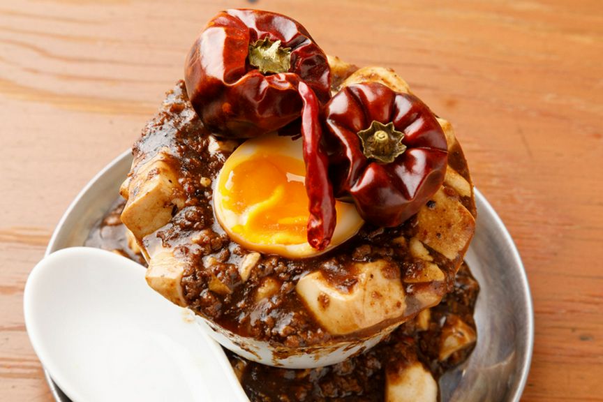 こぼれ四川風麻婆豆腐