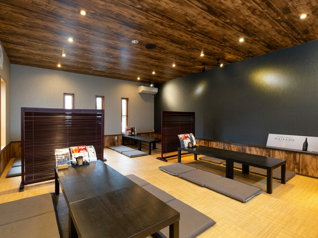 最大40名まで利用できる、広々とした座敷スペース