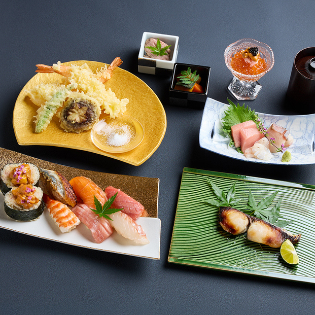[Tsuki no Ne Course] A popular course available only to second floor seats, where you can enjoy a hearty negitoro roll and six pieces of artisan-prepared sushi. (Second floor seats only)