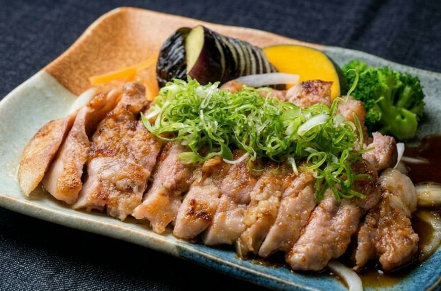 地産地消!!ダバダ栗豚和風ステーキ