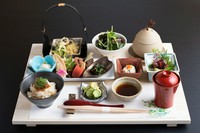 旬の鮮魚・門積農園のサラダ・口取り・逸品・蒸し物・揚げ物・本日のご飯・椀物・漬物