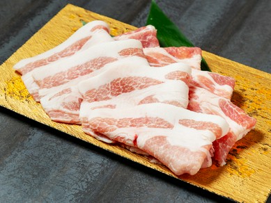 和豚をサッと炙り、甘い脂を楽しむ『兵庫県産和豚　焼きしゃぶ2種盛り合わせ』