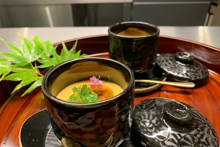 茶碗蒸し B — すだちの花