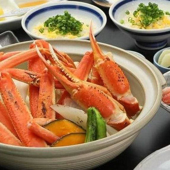 [おすすめ]【かに鍋セットランチ】かにすき、かに刺しなど気軽に蟹料理を楽しむ全5品