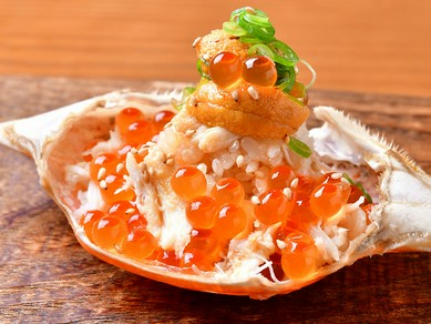 蟹ユッケ甲羅寿司