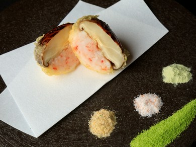 ＜天ぷら＞どんこ椎茸海老射込み