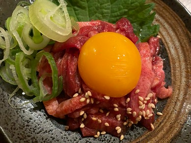 肉本来のおいしさに魅了される『和牛ユッケ』